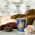 M&SENSE Ocean Breeze Scented Candles for Home, Lead-Free Wick Highly Scented Jar Candles, 14.1 Oz 80 Hours Lasting Burning Candles Gifts for Women, Relaxing Aromatherapy Candle for Stress Relief