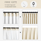 Pinch Pleated Linen Curtains 100% Blackout 84 Inches Long - Image 8