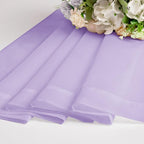 Chyhomenyc Lilac Sheer Curtains 45 Inch Long 2 Panels, Light Filtering Rod - Image 5