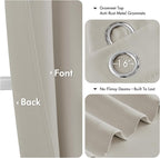 MIULEE Blackout Curtains for Bedroom 2 Panels 40 x 45 Inch Long Natural | - Image 4