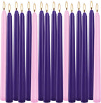 16 Pack Advent Taper Candles Premium Hand Dipped 10in Unscented Christmas Taper Candles - Ideal for Seasonal Celebrations, Holidays, Church, Celebration, Party