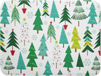 Green Trees Dish Drying Mat for Kitchen Counter Holiday Super Absorbent Reversible Microfiber Kitchen Countertop Protector Dishes Pad Large 18x24 inch