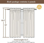 Chyhomenyc Taupe Sheer Curtains 54 Inch Long 2 Panels, Light Filtering Rod - Image 4