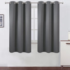 Frost Grey Blackout Curtains 40 x 63 Inch Length/Set of 2 Curtain by Lemomo