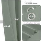 MIULEE Blackout Curtains for Bedroom 2 Panels 40 x 54 Inch Long Light Green | - Image 4