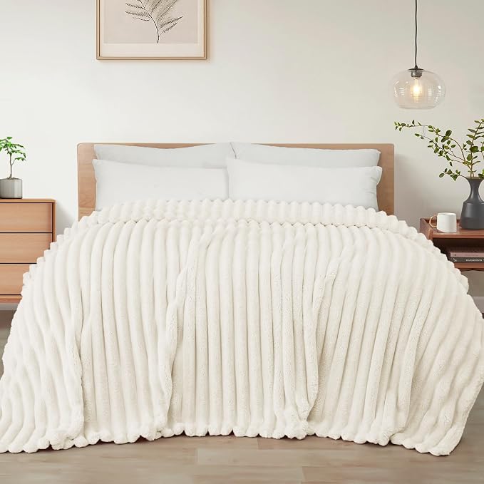 Exclusivo Mezcla Striped Queen Size Fleece Blanket by ExclusivoMezcla