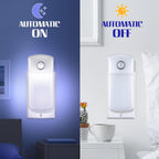 Enhon Emergency Power Failure Night Lights, 5-in-1 Multi Color LED Light, Rechargeable Flashlight with Foldable Plug, Automatic On Off Motion Sensor for Bedrooms, Hallways, Black Outs (6 Pack)