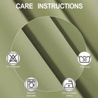 Sage Green Thermal Blackout Curtains/38 x 63 Inch/Set of 2 Panels Room - Image 4