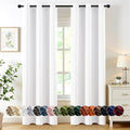 MIULEE Blackout Curtains for Bedroom 2 Panels 40 x 72 Inch Long Pure White | by MIULEE