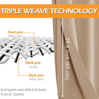 Short Blackout Curtains for Bedroom, 42 x 45 Inch, 2 Panels | Thermal Insulated - Image 3