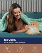 Pawque Super Soft Cozy Throw Blanket King Size for Couch Bed, Fluffy Sherpa Fleece Reversible Thick Warm Fuzzy Blanket for All-Season, 3D Checkered Jacquard Decorative Blankets, Sage Green, 108"x90"