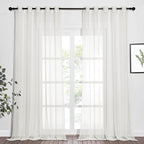 NICETOWN Beige Sheer Window Curtains Extra Long, W70 x L108 by NICETOWN