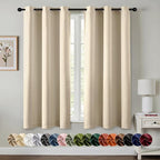 MIULEE Blackout Curtains for Bedroom 2 Panels 40 x 54 Inch Long Cream Beige | by MIULEE