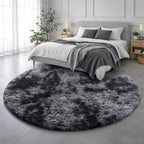 Amdrebio Tie-Dyed Dark Grey Cool Round Rug 4Ft - Image 3