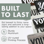 Rustic Custom Metal Sign - Custom Sign for Indoor or Outdoor Use (Rustic Tan Border)