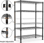 1000 lbs Storage Shelving Steel Heavy Duty 4-Tier Utility Shelving Unit Steel Organizer Wire Rack for Home,Kitchen,Office (13.7" D x 29.5" W x 47.2" H)