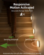 EZVALO Under Cabinet Lighting,1000mAh Rechargeable Puck Lights with Remote,3 Color Temps & 12 RGB Motion Sensor Closet Lights Indoor,Dimmable Under Cabinet Lights for Kitchen,Cabinets,Closet (3 Packs)