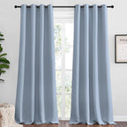 NICETOWN Vintage Blue Blackout Curtains 120 inches Length by NICETOWN
