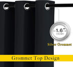 NICETOWN Black Blackout Curtains 40 inch Curtains - Image 2
