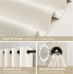 MIULEE Cream 100% Blackout Short Curtains - Image 7