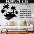 Palm Tree Metal Wall Decor,Palm Tree Outdoor Wall Art,Tropical Palm Tree Wall Decorations for Living Room,Outdoor Wall Decorations for House(39"×35",White)
