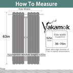 Yakamok Navy Blue 100% Blackout Curtains 63 Inches Long 52" Wide, 2 Panels | - Image 8