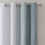 Stone Blue and Greyish White Blackout Curtains Living Room 108 Inches Long | - Image 4