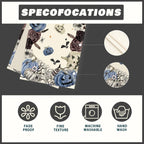 XCHI Spooky Blue Pumpkin Halloween Table Runner Party Table Decoration for Home Kitchen Dining Holiday Decor 13x90 Inch