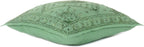 Eyes of India Embroidered Decorative Boho Throw Pillow Cover with Mirrors, Handmade Bohemian Accent Cushion Case for Sofa Couch Bedroom Living Room (Green, 24" x 24")
