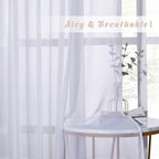 NICETOWN White Sheer Curtains 72 inches Long - Image 3