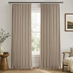 MIULEE Copper Brown Pinch Pleated 100% Blackout Curtains 40x108 Inches | Room by MIULEE