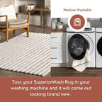 nuLOOM Kai Off White Striped Washable Runner Rug, Off White - Image 3