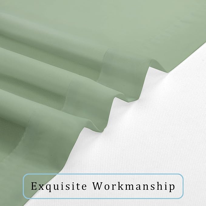 Sage Sheer Curtains 144 inch Extra Long, Elegant and Airy Drapes Translucent - Image 4