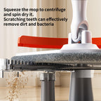 Spin Mop and Bucket with Separate Dirty and Clean Water,360° Spin Mop and Bucket System with Widening Foldable Handle,4 Replaceable Mop Pads,Square Mop for Floor Hardwood Marble Wall Cleaning