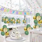 Green and Gold Balloon Stand Centerpiece Table Decorations for Birthday Woodland Baby Shower Party Decoration (Green gold set4)