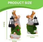 Garden Gnome Statues Decor with Solar Lights, Outdoor Decorations for Yard Porch Lawn Balcony Patio, Housewarming Gifts