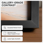 Homeforia 8x12 Picture Frame Black, High End Metal 8 x 12 Poster Frames with Mat 6 by 8 for Photo, 12x8 Frame Matted to 6x8 inch Print, 8by12 Wall or Tabletop Frame, Tempered Glass, Wall Kit, Set of 1