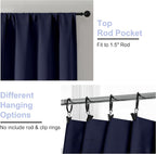 Simplebrand Ava Navy Blue Blackout Curtains - Image 4