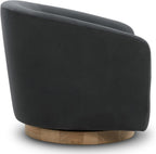 CHITA Swivel Accent Chair, FSC Certified Upholstered Velvet Barrel Chair for Living Room Set of 2, Fully Assembled, Grey