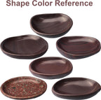 Handmade Decorative Bowl - Natural River Stone Pebble Artisan Crafted Serving Dish | 4-6 Inch Unique Decorative Tray for Home Centerpiece, Jewelry Holder (Deep Red)