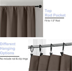 Simplebrand Ava Brown Blackout Curtains - Image 4