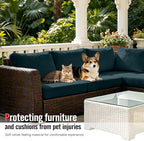 8Pcs Outdoor Cushion Covers, Stretch Patio Furniture Couch Chair Slipcovers | - Image 3