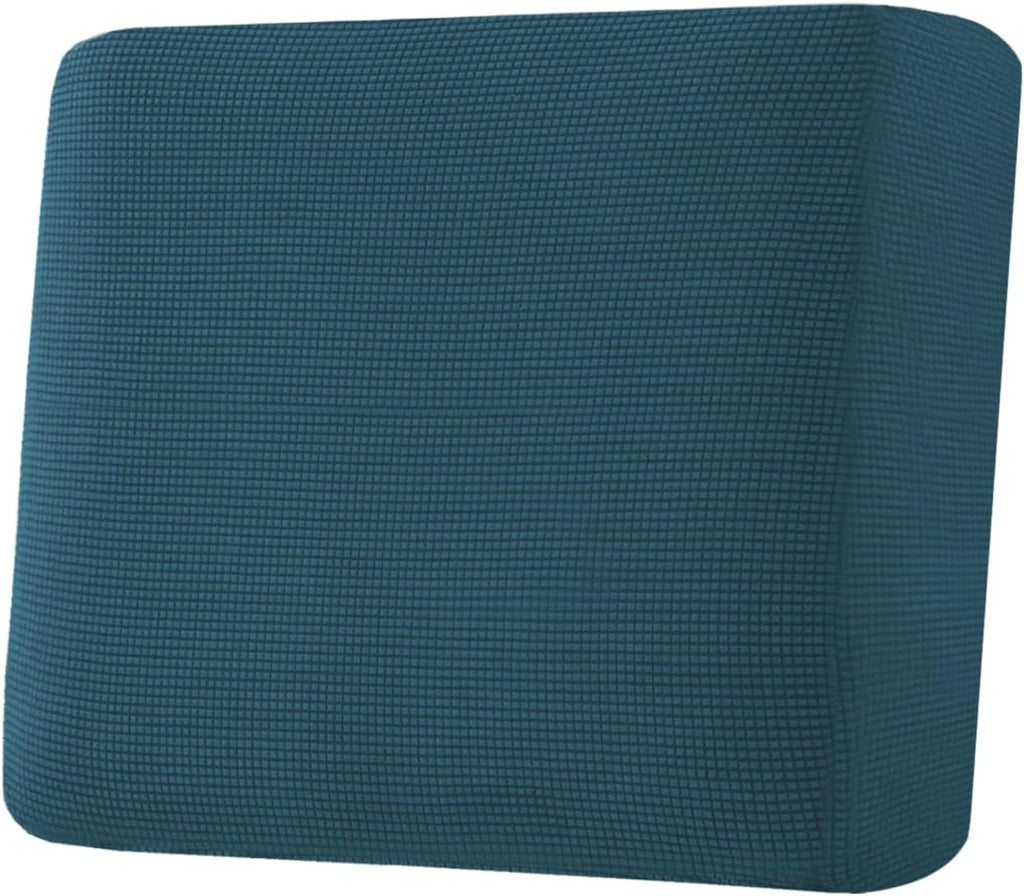 H.VERSAILTEX Super Stretch Individual Seat Cushion Covers Sofa Covers Couch Cushion Covers Slipcover Sets Thick Jacquard Textured Twill Fabric (1 Piece Chair Cushion Cover, Deep Teal)