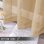Tollpiz Sheer Tier Curtains Kitchen Linen Textured Half Curtain Sheers Light - Image 4
