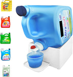 TidyFriend No-Spill Liquid Laundry Detergent Dispenser Holder, Laundry Soap Dispenser Holder with Drip Tray for Laundry Room Organization, Angled Downward Slope for Easy Pouring (No Strap, Ivory)