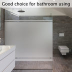 HIDBEA Frosted Window Privacy Film Heat Control UV Blocking, Static Cling Non-Adhesive Reusable Door coverings for Bathroom Home Office (Frosted 23.6 Inch x 9.8 Feet)