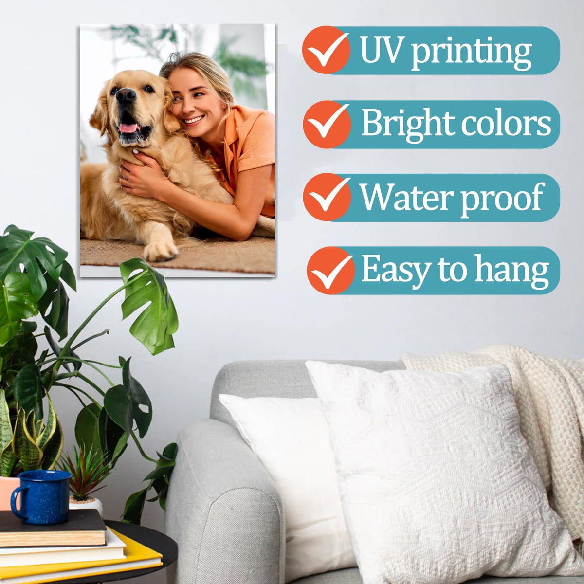 Custom Framed Canvas Prints With Your Photos-Personalized Picture To Canvas Wall Art ，Home Decoration Gifts Holiday Gifts