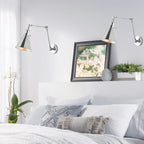 JONATHAN Y JYL7460A-SET2 Rover 7" Farmhouse Industrial Adjustable Arm Metal LED Wall Sconce Rustic Bohemian 2700K LED 4W Bulb for Entryway Lobby Kitchen Bathroom Bedroom Hallway, Chrome (Set of 2)
