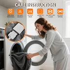 Heated Blanket Throw 50x60, Extra Plush 220GSM Flannel & Sherpa with Child Lock | 6-Level Smart Adaptive Heat & 8Hr Timer | ETL Certified Electric Blanket for Full Body Comfort