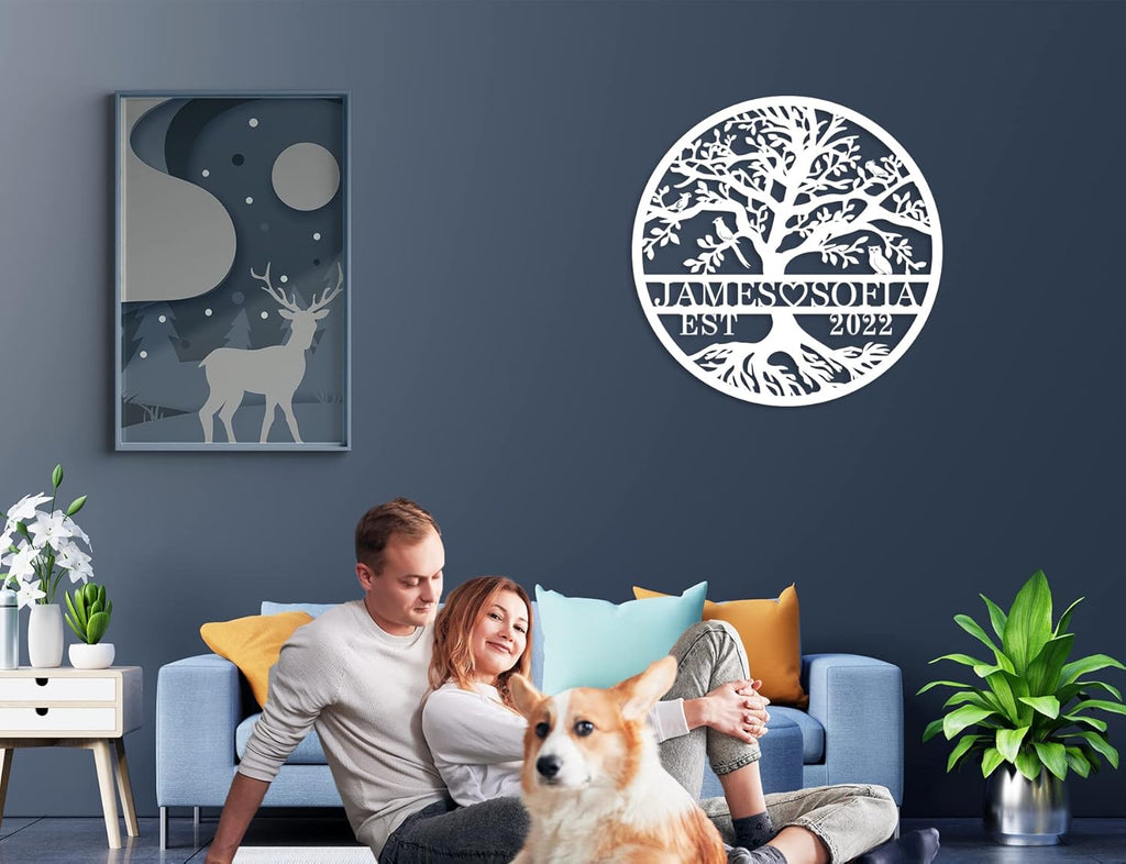 Personalized Tree of Life Metal Sign, Custom Name Sign, Tree of Life Wall Decor, Personalized Metal Tree Sign, Personalized Tree of Life Wall Decor, Custom Metal Signs Personalized